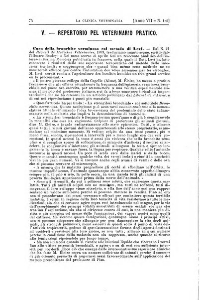 La clinica veterinaria rivista di medicina e chirurgia pratica degli animali domestici