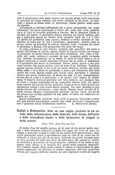 La clinica veterinaria rivista di medicina e chirurgia pratica degli animali domestici