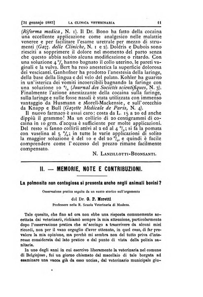 La clinica veterinaria rivista di medicina e chirurgia pratica degli animali domestici