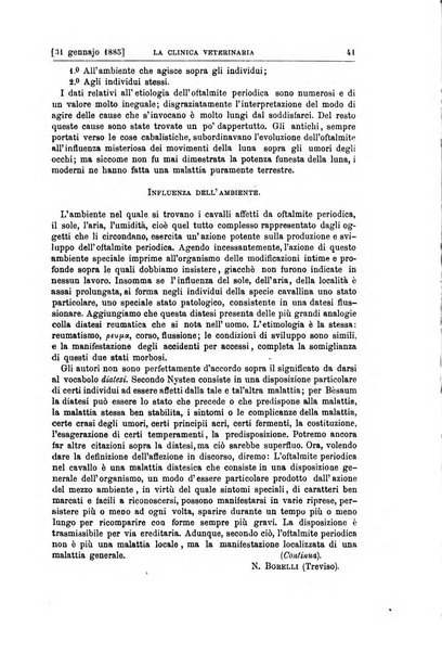 La clinica veterinaria rivista di medicina e chirurgia pratica degli animali domestici