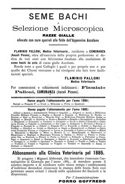 La clinica veterinaria rivista di medicina e chirurgia pratica degli animali domestici