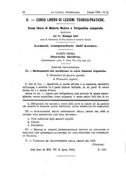 La clinica veterinaria rivista di medicina e chirurgia pratica degli animali domestici