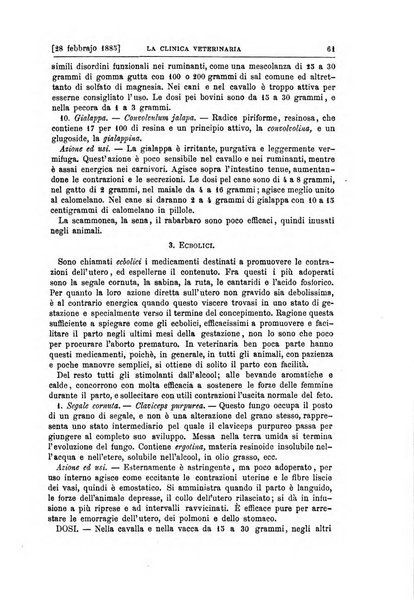 La clinica veterinaria rivista di medicina e chirurgia pratica degli animali domestici