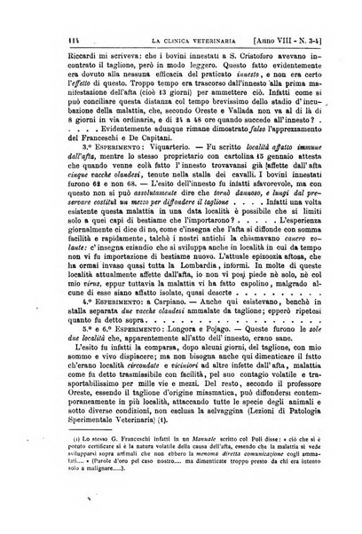 La clinica veterinaria rivista di medicina e chirurgia pratica degli animali domestici