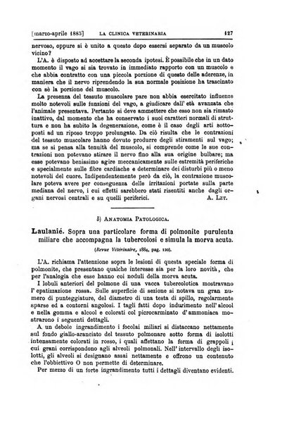 La clinica veterinaria rivista di medicina e chirurgia pratica degli animali domestici