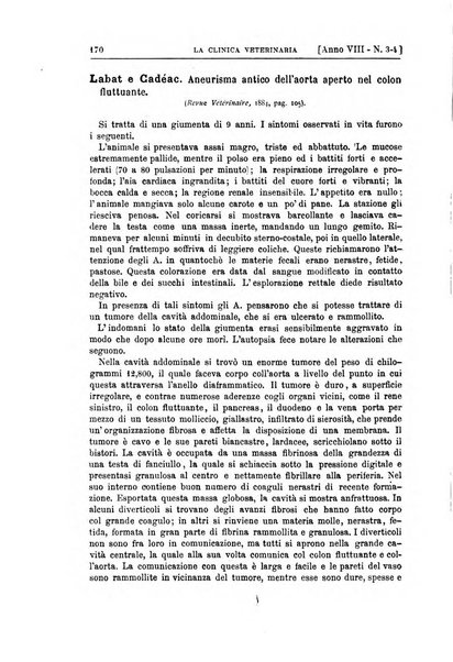 La clinica veterinaria rivista di medicina e chirurgia pratica degli animali domestici