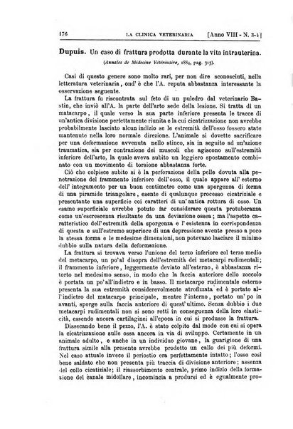 La clinica veterinaria rivista di medicina e chirurgia pratica degli animali domestici