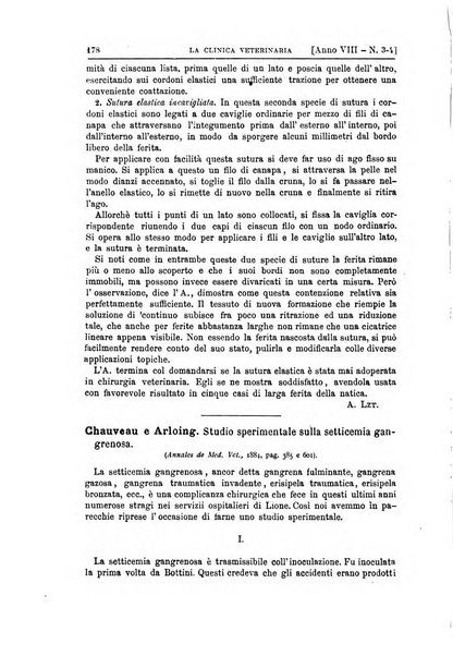 La clinica veterinaria rivista di medicina e chirurgia pratica degli animali domestici