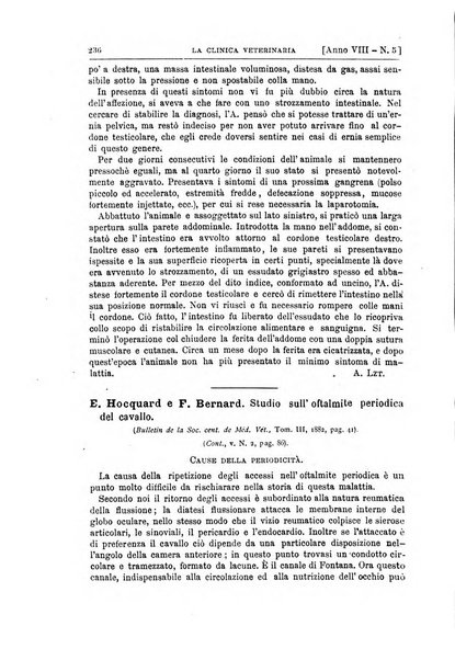 La clinica veterinaria rivista di medicina e chirurgia pratica degli animali domestici