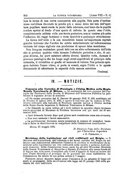 La clinica veterinaria rivista di medicina e chirurgia pratica degli animali domestici