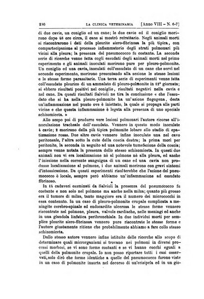 La clinica veterinaria rivista di medicina e chirurgia pratica degli animali domestici