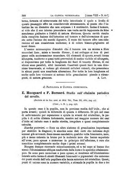 La clinica veterinaria rivista di medicina e chirurgia pratica degli animali domestici