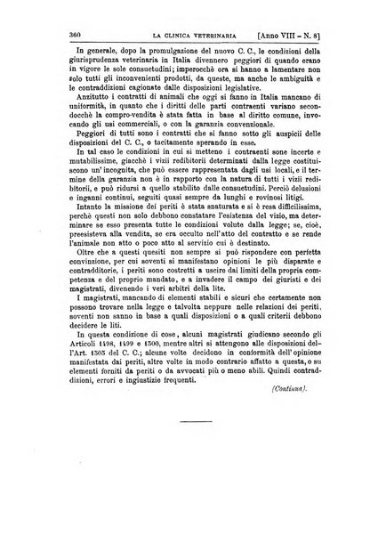 La clinica veterinaria rivista di medicina e chirurgia pratica degli animali domestici