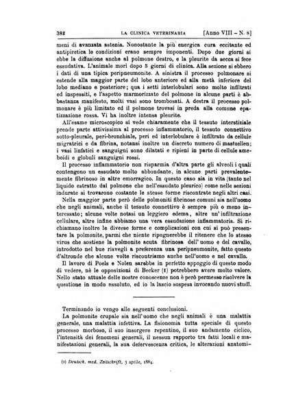 La clinica veterinaria rivista di medicina e chirurgia pratica degli animali domestici