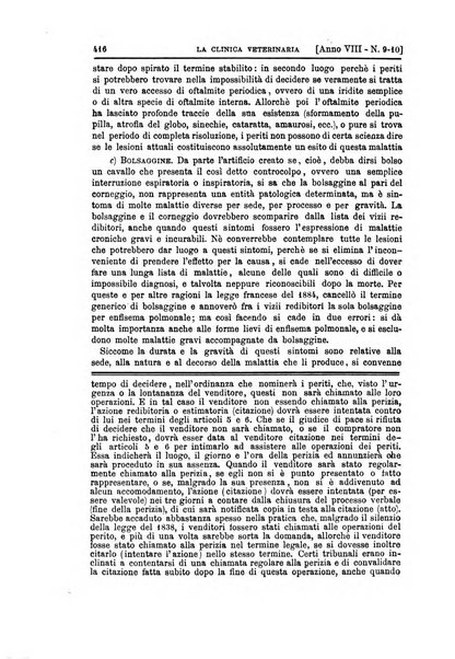 La clinica veterinaria rivista di medicina e chirurgia pratica degli animali domestici