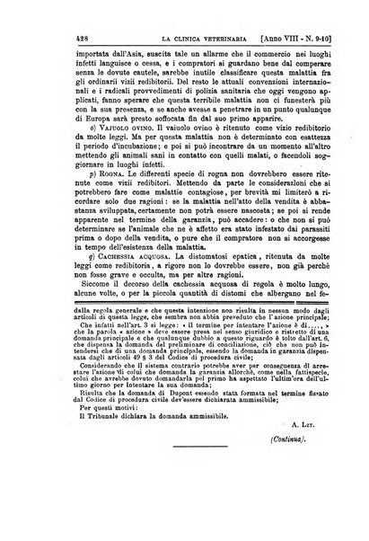 La clinica veterinaria rivista di medicina e chirurgia pratica degli animali domestici