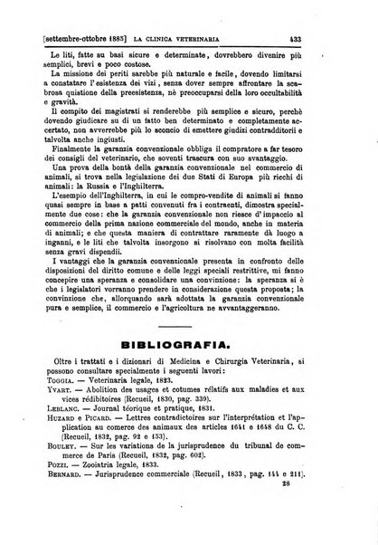 La clinica veterinaria rivista di medicina e chirurgia pratica degli animali domestici