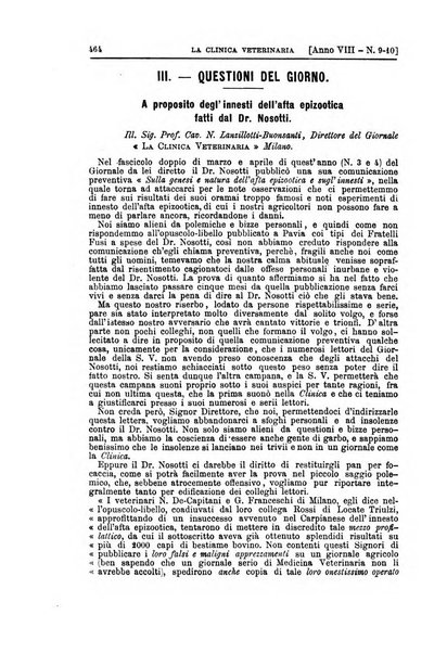 La clinica veterinaria rivista di medicina e chirurgia pratica degli animali domestici