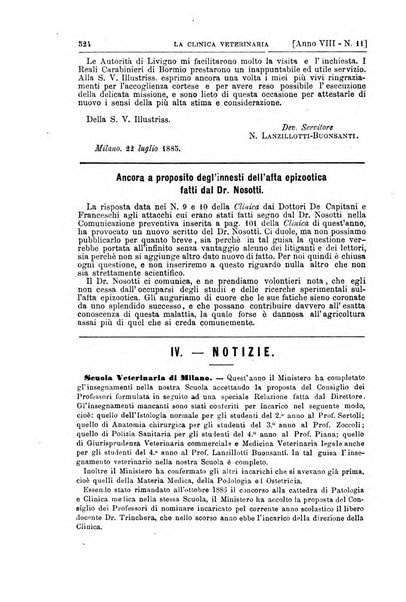 La clinica veterinaria rivista di medicina e chirurgia pratica degli animali domestici