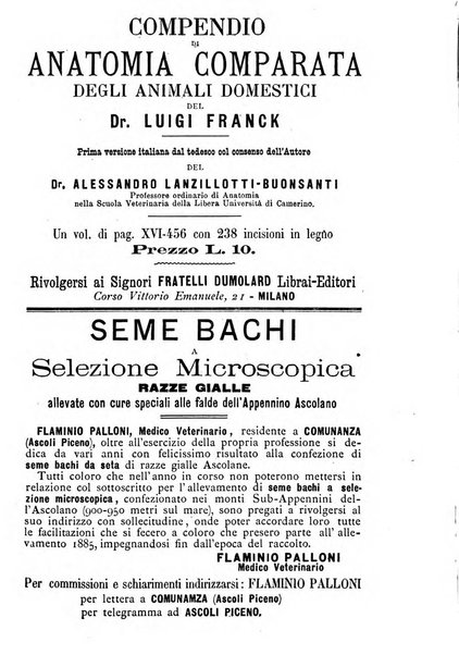 La clinica veterinaria rivista di medicina e chirurgia pratica degli animali domestici