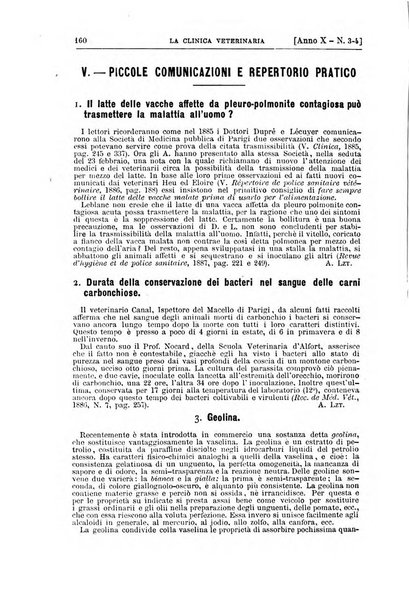 La clinica veterinaria rivista di medicina e chirurgia pratica degli animali domestici