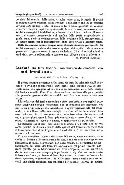 La clinica veterinaria rivista di medicina e chirurgia pratica degli animali domestici