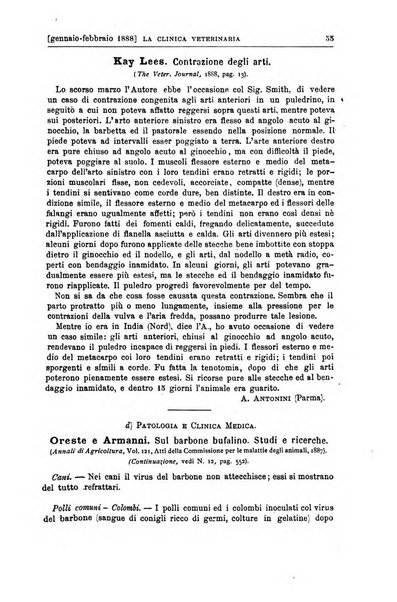 La clinica veterinaria rivista di medicina e chirurgia pratica degli animali domestici