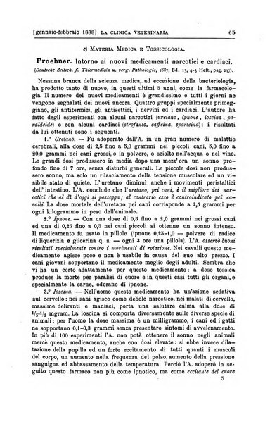 La clinica veterinaria rivista di medicina e chirurgia pratica degli animali domestici