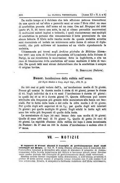 La clinica veterinaria rivista di medicina e chirurgia pratica degli animali domestici