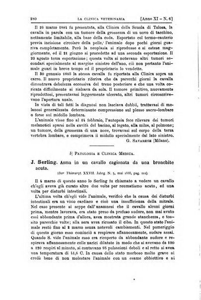 La clinica veterinaria rivista di medicina e chirurgia pratica degli animali domestici