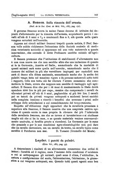 La clinica veterinaria rivista di medicina e chirurgia pratica degli animali domestici