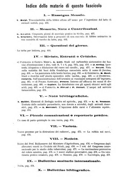 La clinica veterinaria rivista di medicina e chirurgia pratica degli animali domestici