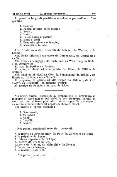 La clinica veterinaria rivista di medicina e chirurgia pratica degli animali domestici