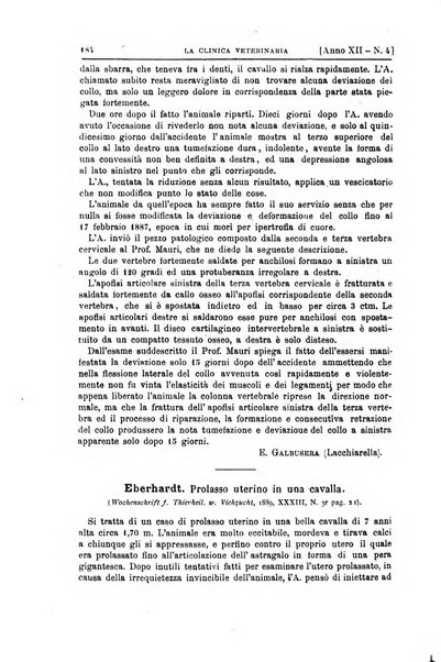 La clinica veterinaria rivista di medicina e chirurgia pratica degli animali domestici