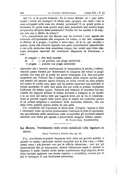 La clinica veterinaria rivista di medicina e chirurgia pratica degli animali domestici