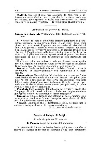 La clinica veterinaria rivista di medicina e chirurgia pratica degli animali domestici