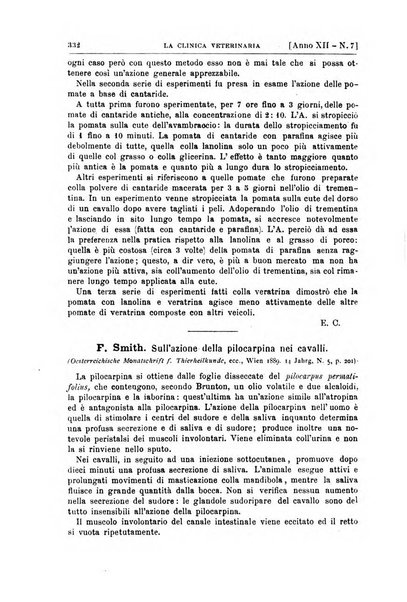 La clinica veterinaria rivista di medicina e chirurgia pratica degli animali domestici