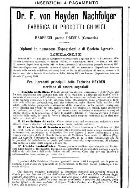 La clinica veterinaria rivista di medicina e chirurgia pratica degli animali domestici