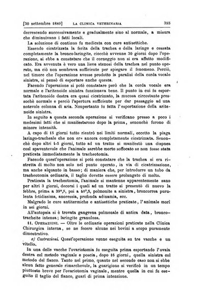 La clinica veterinaria rivista di medicina e chirurgia pratica degli animali domestici