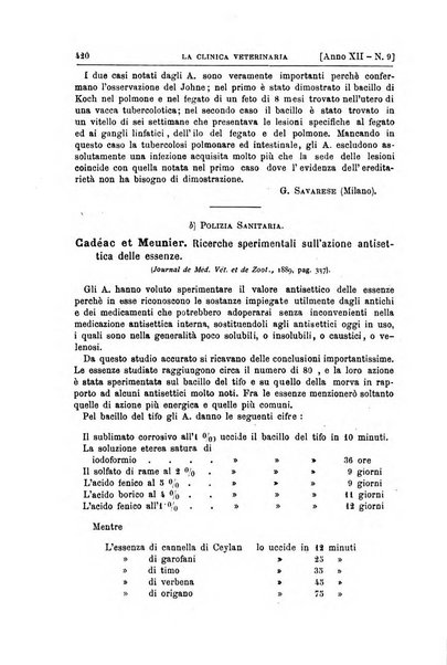 La clinica veterinaria rivista di medicina e chirurgia pratica degli animali domestici