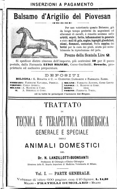 La clinica veterinaria rivista di medicina e chirurgia pratica degli animali domestici