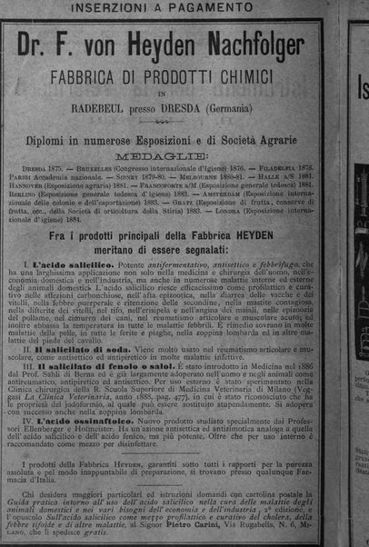 La clinica veterinaria rivista di medicina e chirurgia pratica degli animali domestici