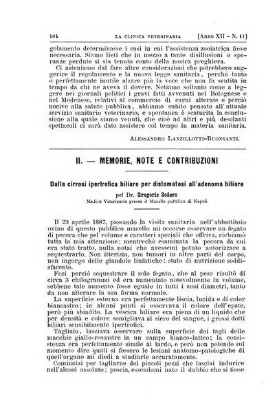 La clinica veterinaria rivista di medicina e chirurgia pratica degli animali domestici