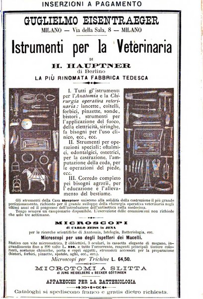 La clinica veterinaria rivista di medicina e chirurgia pratica degli animali domestici