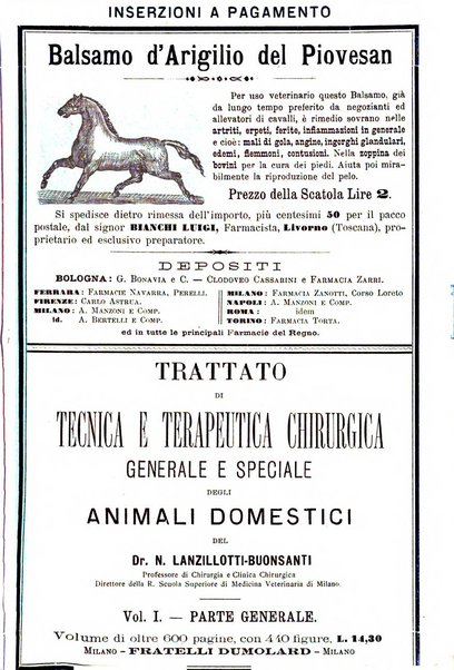 La clinica veterinaria rivista di medicina e chirurgia pratica degli animali domestici