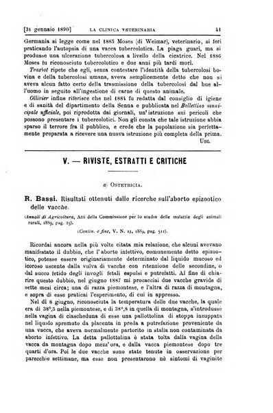 La clinica veterinaria rivista di medicina e chirurgia pratica degli animali domestici