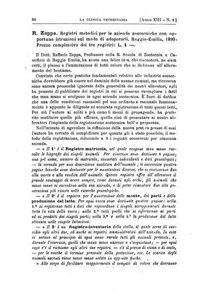 La clinica veterinaria rivista di medicina e chirurgia pratica degli animali domestici