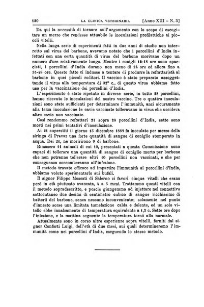 La clinica veterinaria rivista di medicina e chirurgia pratica degli animali domestici