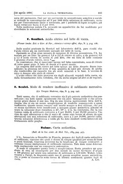 La clinica veterinaria rivista di medicina e chirurgia pratica degli animali domestici