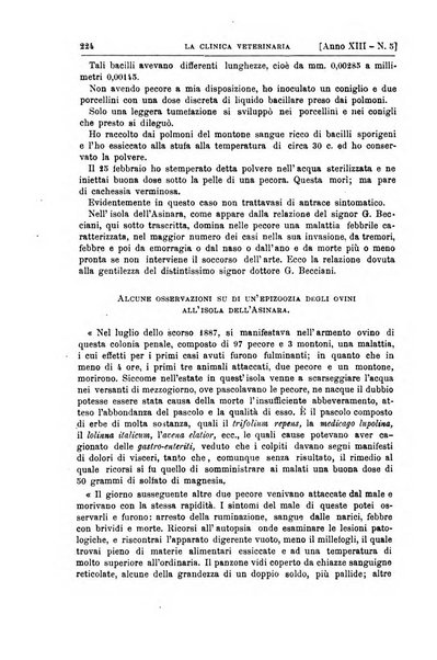 La clinica veterinaria rivista di medicina e chirurgia pratica degli animali domestici